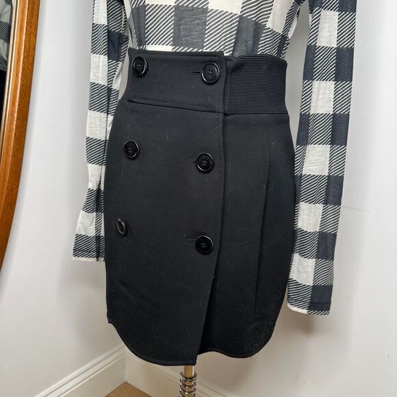 Proenza Schouler mod black mini skirt 60s retro - Picture 9 of 15